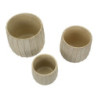 Cachepot Flake Set 3 Pz cm 30,5x27-25x22,2-19,5x18