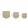 Cachepot Flake Set 3 Pz cm 30,5x27-25x22,2-19,5x18