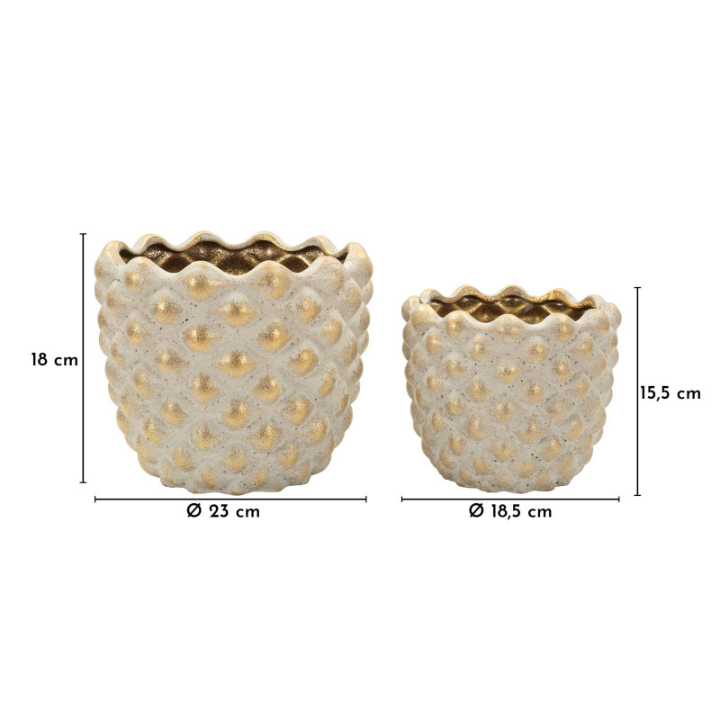 Cachepot Pepitas Coppia cm ø 23x18-18,5x15,5 (apertura cm ø 19-14)