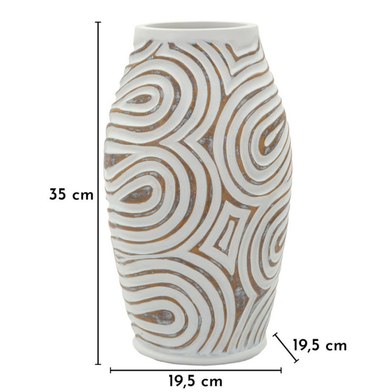 Vaso Resina Oblix cm ø 19,5x35 (apertura cm ø 10,5)