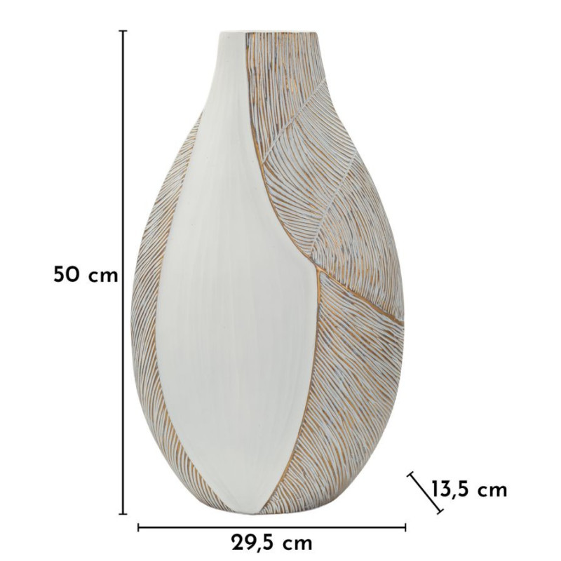 Vaso Resina Ho Chi Minh cm 29,5x13,5x50 (apertura cm 8x5)