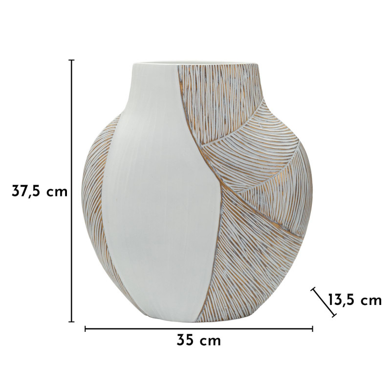 Vaso Resina Ho Chi Minh cm 35x13,5x37,5 (apertura cm 16x6)