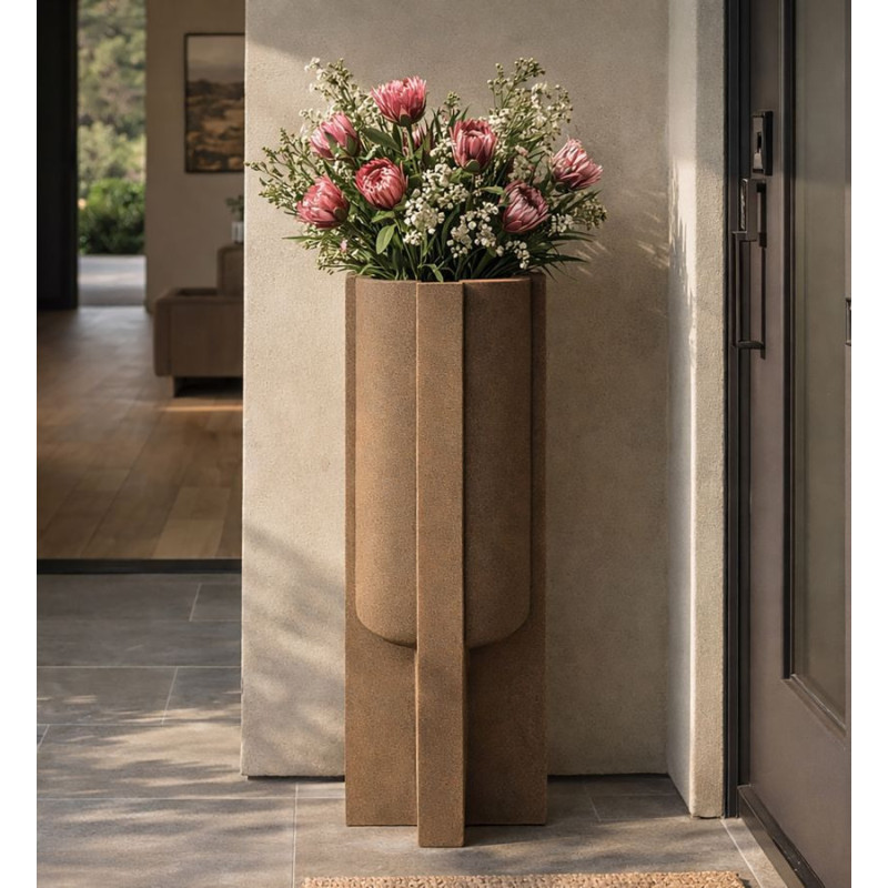 Porta Vaso Da Esterno Moai cm ø 42x101 (apertura cm ø 34)