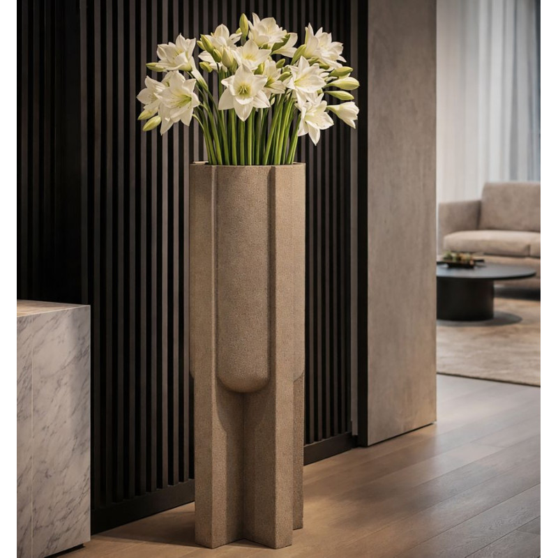 Porta Vaso Da Esterno Moai cm ø 42x101 (apertura cm ø 34)
