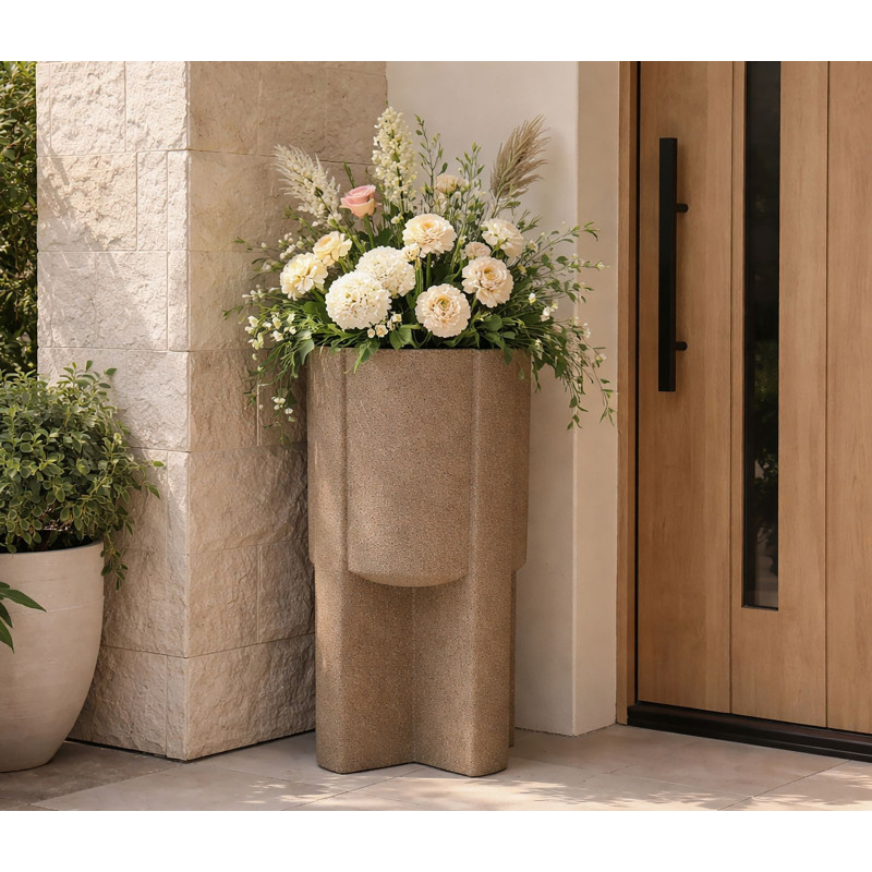 Porta Vaso Da Esterno Moai cm ø 39x80,5 (apertura cm ø 30)
