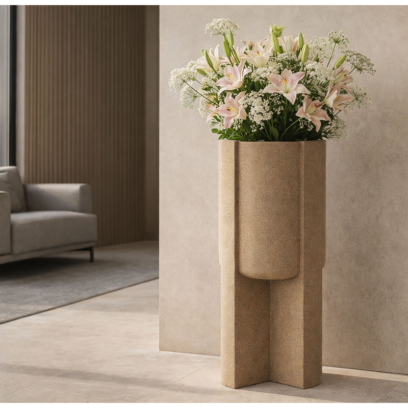 Porta Vaso Da Esterno Moai cm ø 39x80,5 (apertura cm ø 30)