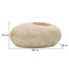 Porta Vaso Da Esterno Stone cm 78,5x56x33,5 (apertura cm ø 28)