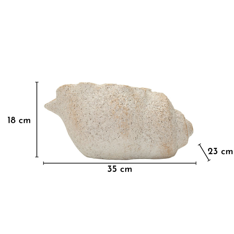 Vaso Shell Sand -b- cm 35x23x18 (apertura cm ø 17x14)
