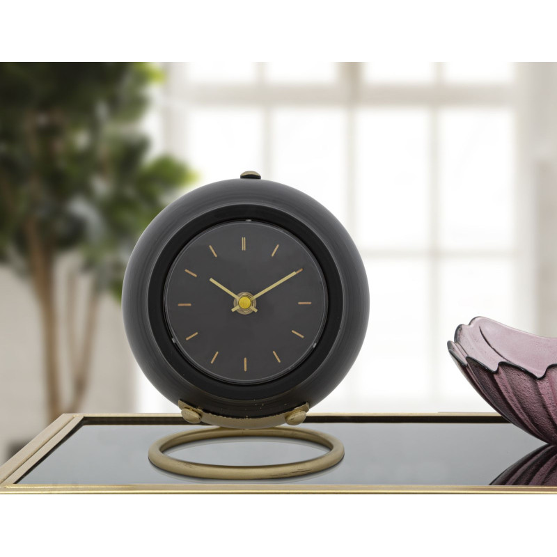 Orologio Da Tavolo Ball Nero cm 16x13x19