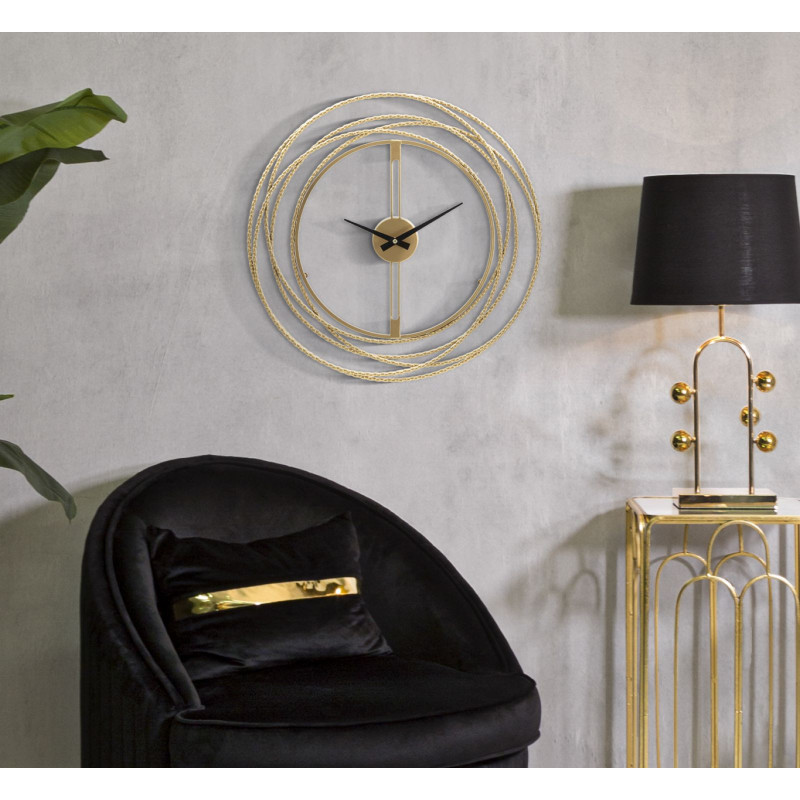 Orologio Da Muro Gold Strips cm ø 50x4