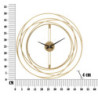 Orologio Da Muro Gold Strips cm ø 50x4