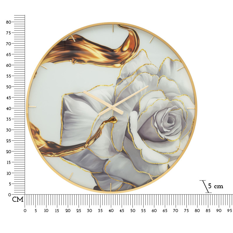 Orologio Glassortiti Rose cm ø 80x5