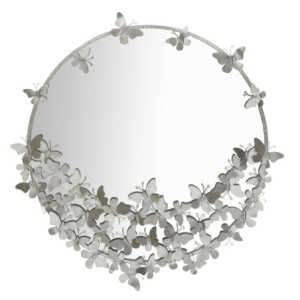 Specchio Farfalle Round Silver cm ø 91x3x94
