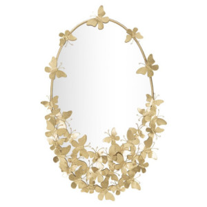 Specchio Glam Oval Butterfly cm 59x3x89,5 (misura Specchio cm 46x78)