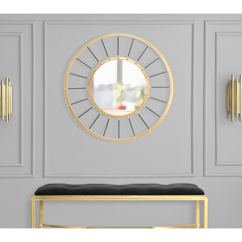 Specchio Da Muro Glam Dark cm ø 81x6,5 (misura Specchio cm ø 41,5)