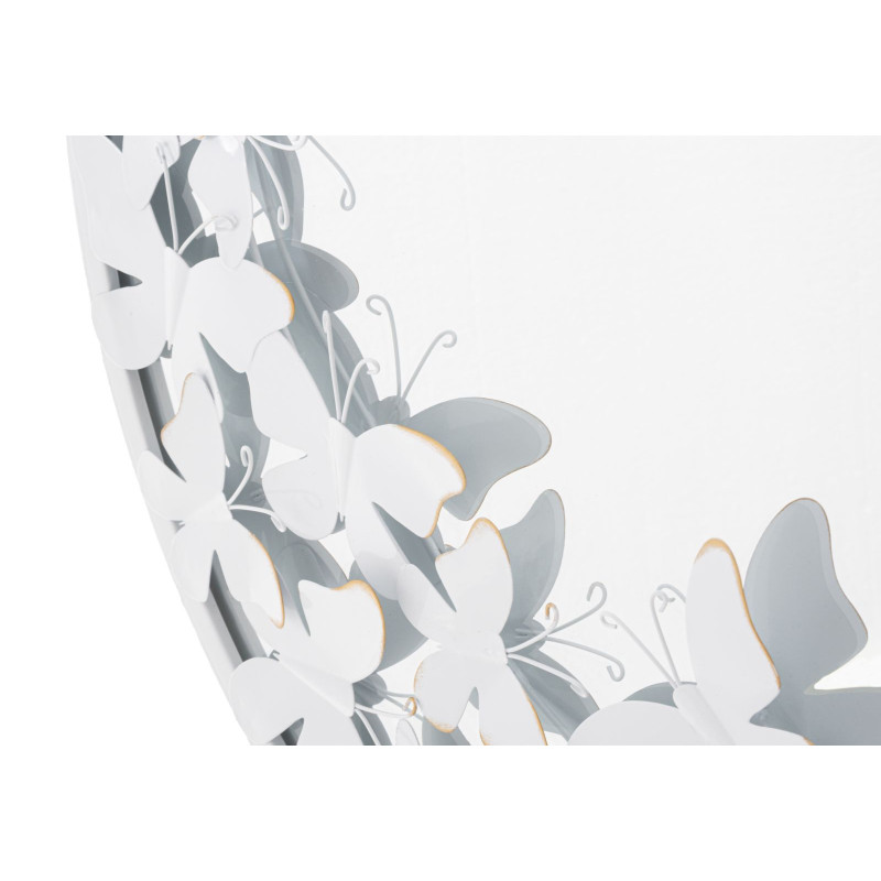 Specchio Rotondo White Butterfly cm 62,5x2,3