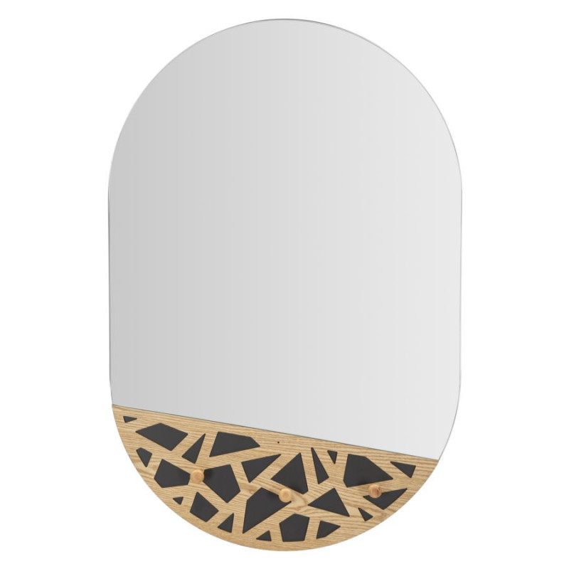 Specchio Da Muro Con App-abiti Carv cm 60x5,3x90