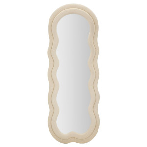 Specchio Da Muro Miki Velluto Crema cm 60x4x160