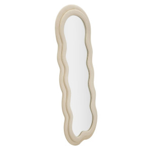 Zoom Specchio Da Muro Miki Velluto Crema cm 60x4x160