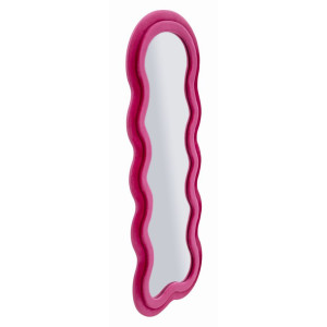 Zoom Specchio Da Muro Miki Velluto Fuxia cm 60x4x160 (misura Specchio cm 39x135)