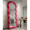 Specchio Da Muro Miki Velluto Fuxia cm 60x4x160 (misura Specchio cm 39x135)