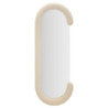 Specchio Da Muro Chantal Velluto Crema cm 60x7x160