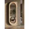 Specchio Da Muro Chantal Velluto Crema cm 60x7x160