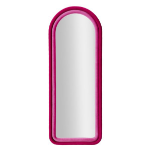 Specchio Da Muro Cloe Velluto Fuxia cm 60x4x160