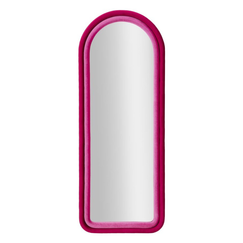 Specchio Da Muro Cloe Velluto Fuxia cm 60x4x160