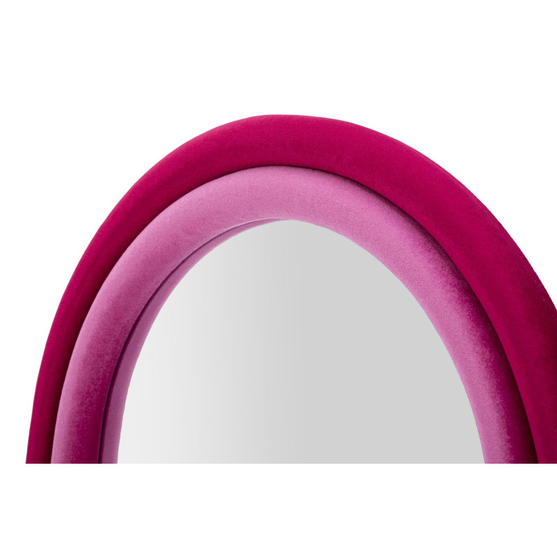 Specchio Da Muro Cloe Velluto Fuxia cm 60x4x160