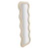 Specchio Da Muro Emily Velluto Crema cm 60x6x160