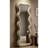Specchio Da Muro Emily Velluto Crema cm 60x6x160