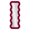 Specchio Da Muro Emily Velluto Fuxia cm 60x6x160 (misura Specchio cm 42x144)