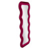 Specchio Da Muro Emily Velluto Fuxia cm 60x6x160 (misura Specchio cm 42x144)