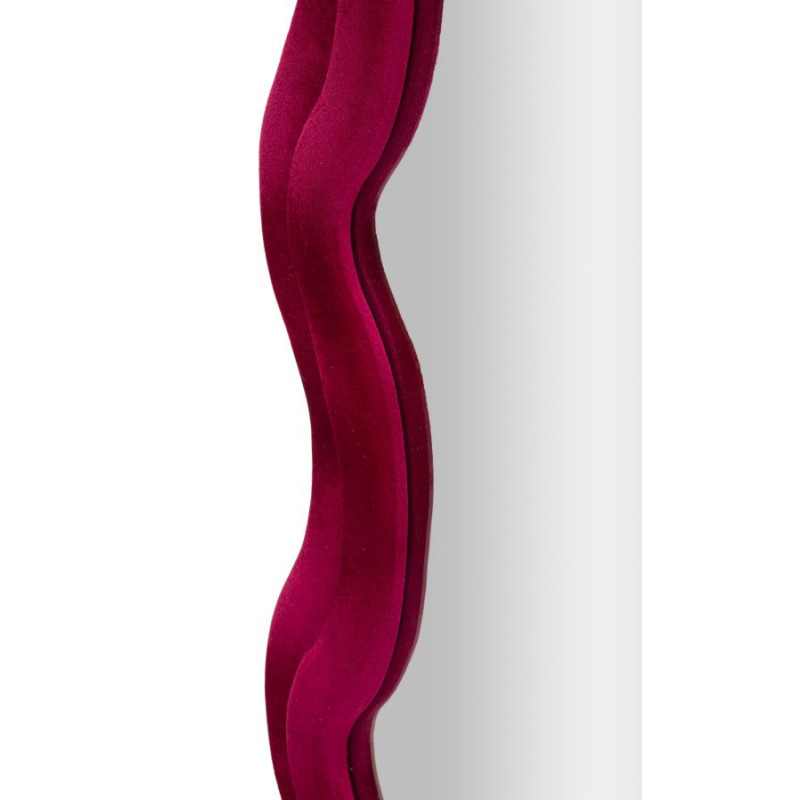 Specchio Da Muro Emily Velluto Fuxia cm 60x6x160 (misura Specchio cm 42x144)