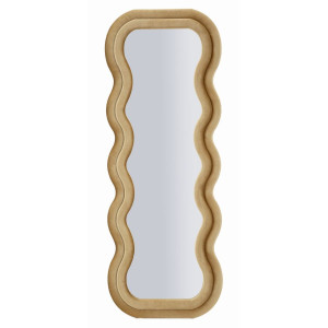 Specchio Da Muro Emily Velluto Oro cm 60x6x160 (misura Specchio cm 42x144)
