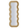 Specchio Da Muro Emily Velluto Oro cm 60x6x160 (misura Specchio cm 42x144)
