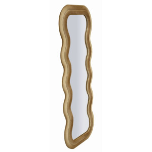 Zoom Specchio Da Muro Emily Velluto Oro cm 60x6x160 (misura Specchio cm 42x144)