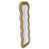 Specchio Da Muro Emily Velluto Oro cm 60x6x160 (misura Specchio cm 42x144)
