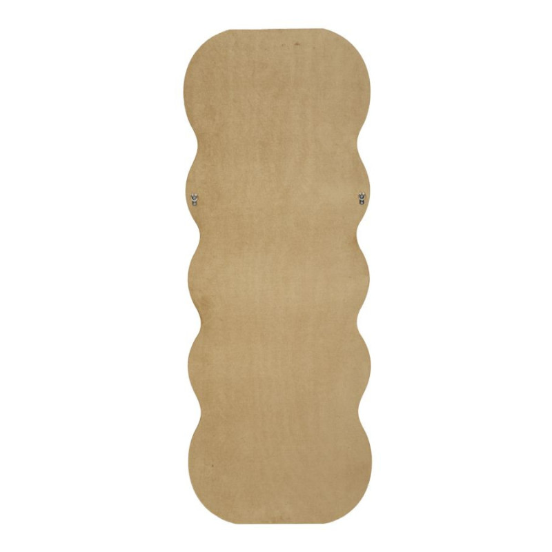 Specchio Da Muro Emily Velluto Oro cm 60x6x160 (misura Specchio cm 42x144)