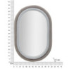 Specchio Da Muto Antony Velluto Grigio/mix cm 60x4x90