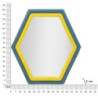 Specchio Da Muro Tony Velluto Blu/giallo cm 75x4x80