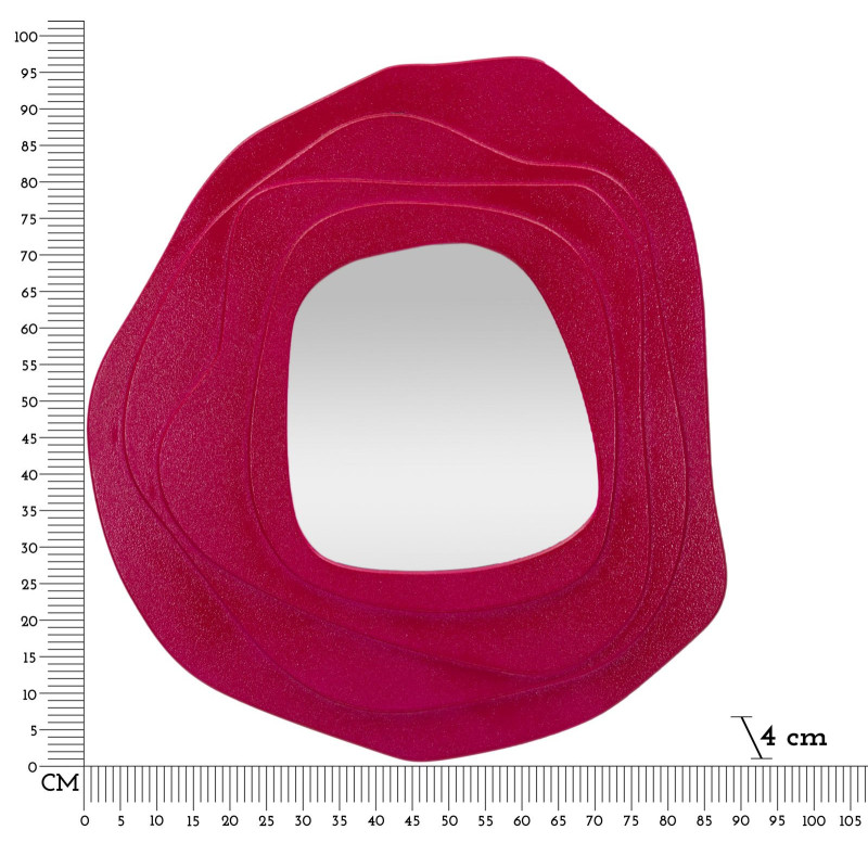 Specchio Da Muro Dalia Fuxia cm 90x4x97