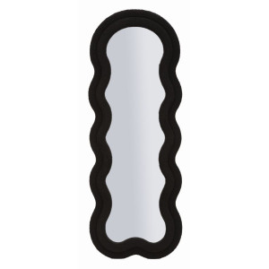 Specchio Da Muro Teddy Nero cm 60x4x160 (misura Specchio cm 39x137)