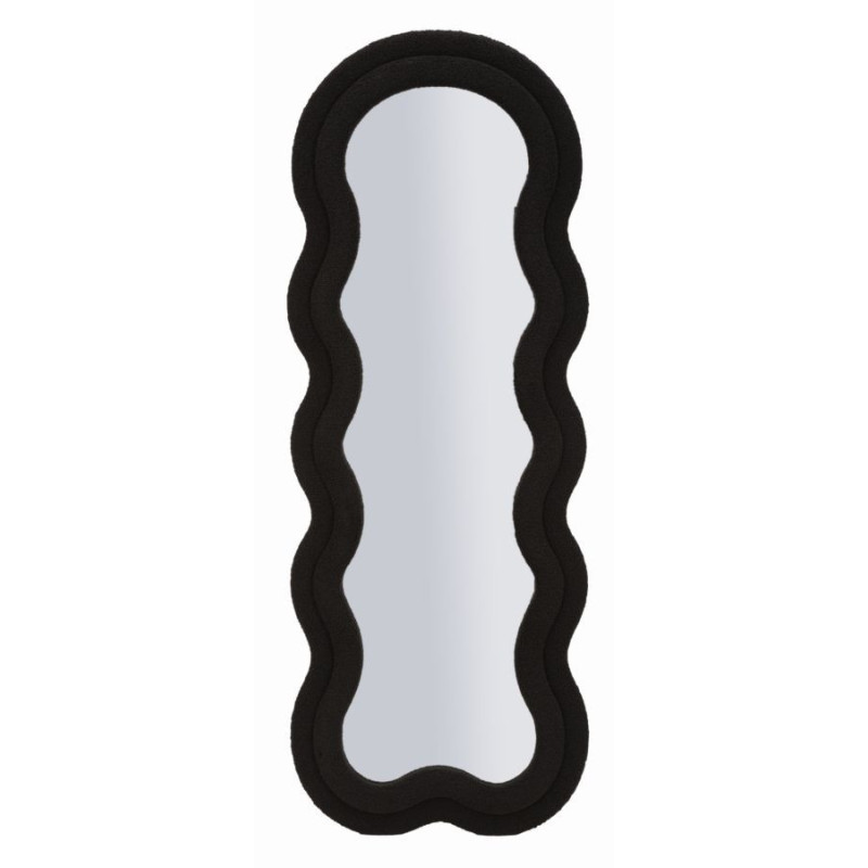 Specchio Da Muro Teddy Nero cm 60x4x160 (misura Specchio cm 39x137)