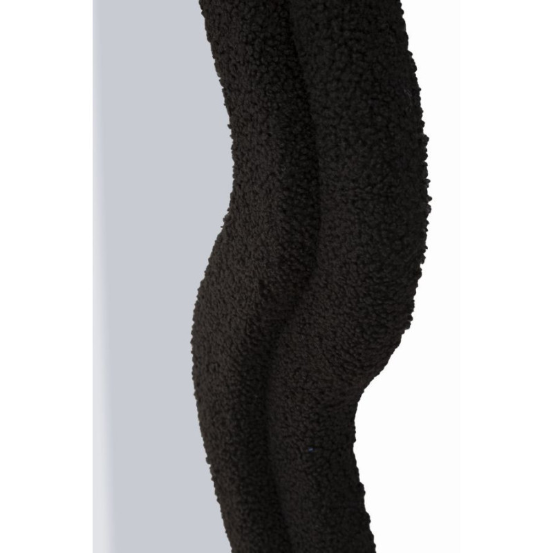 Specchio Da Muro Teddy Nero cm 60x4x160 (misura Specchio cm 39x137)