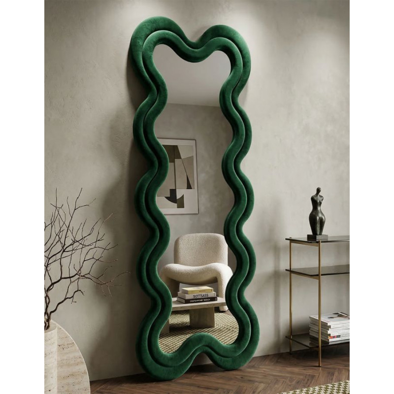 Specchio Da Muro Monica Verde cm 58x4x160