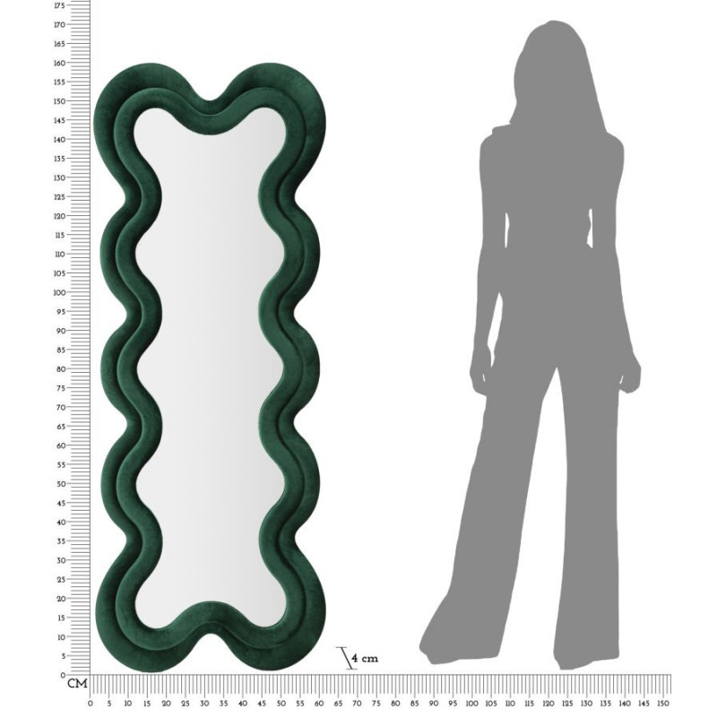 Specchio Da Muro Monica Verde cm 58x4x160