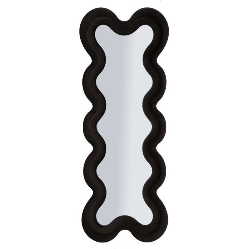 Specchio Da Muro Monica Nero cm 58x4x160 (misura Specchio cm 39x124)