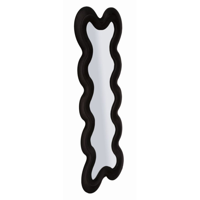 Specchio Da Muro Monica Nero cm 58x4x160 (misura Specchio cm 39x124)